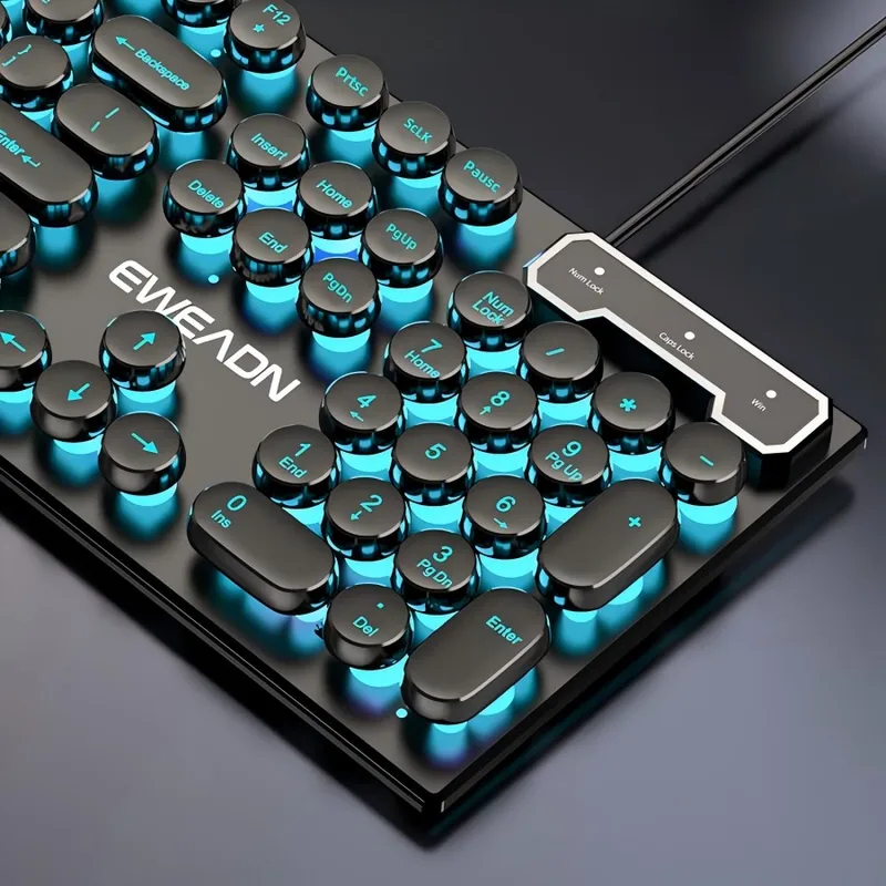 Wireless Gaming Mouse - Retro Punk Mechanical Feel Keyboard Mouse