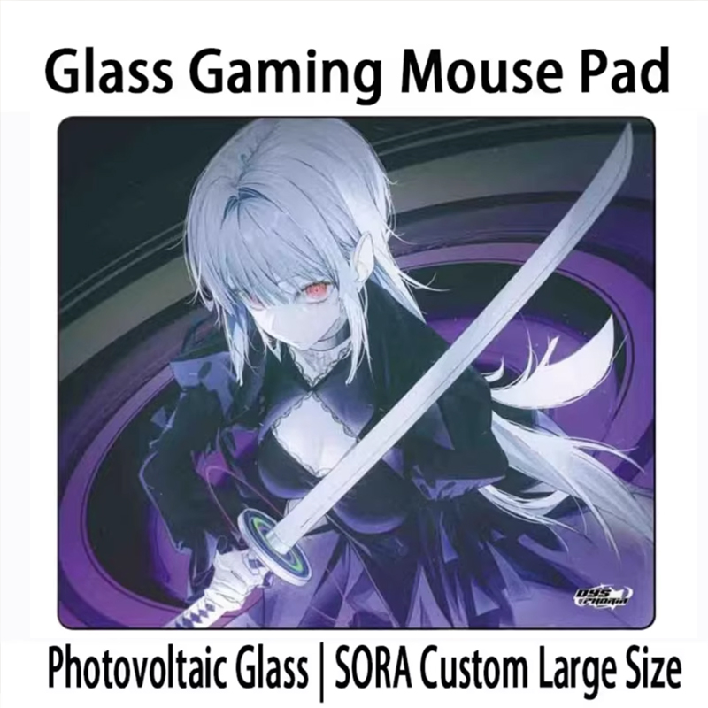 Fps Gaming Mouse - Skypad D-DYSPHORIA Anime Glass Mouse Pad