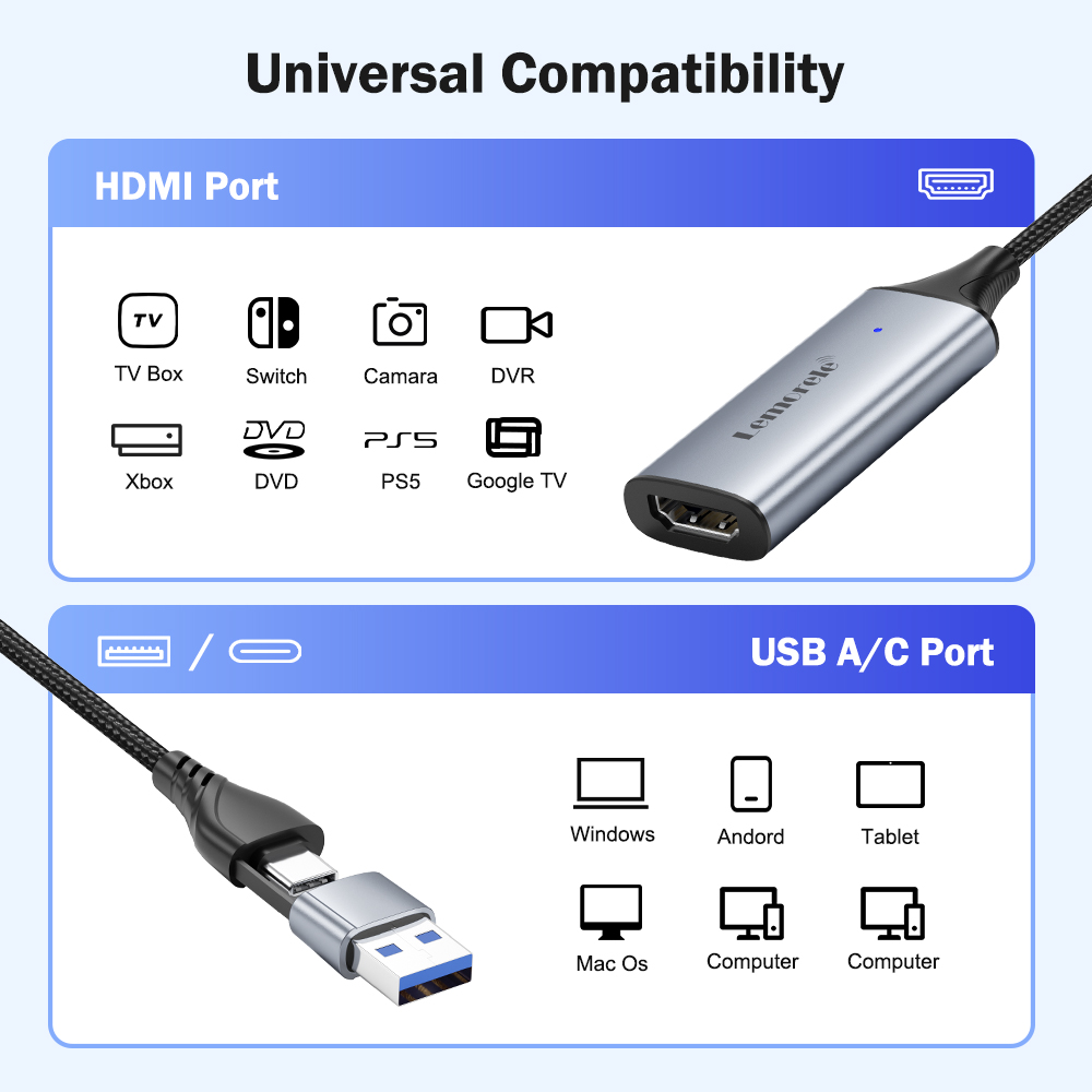 Lemorele USB 2.0 Video Capture - Pc Gaming Game ulasan dan harga