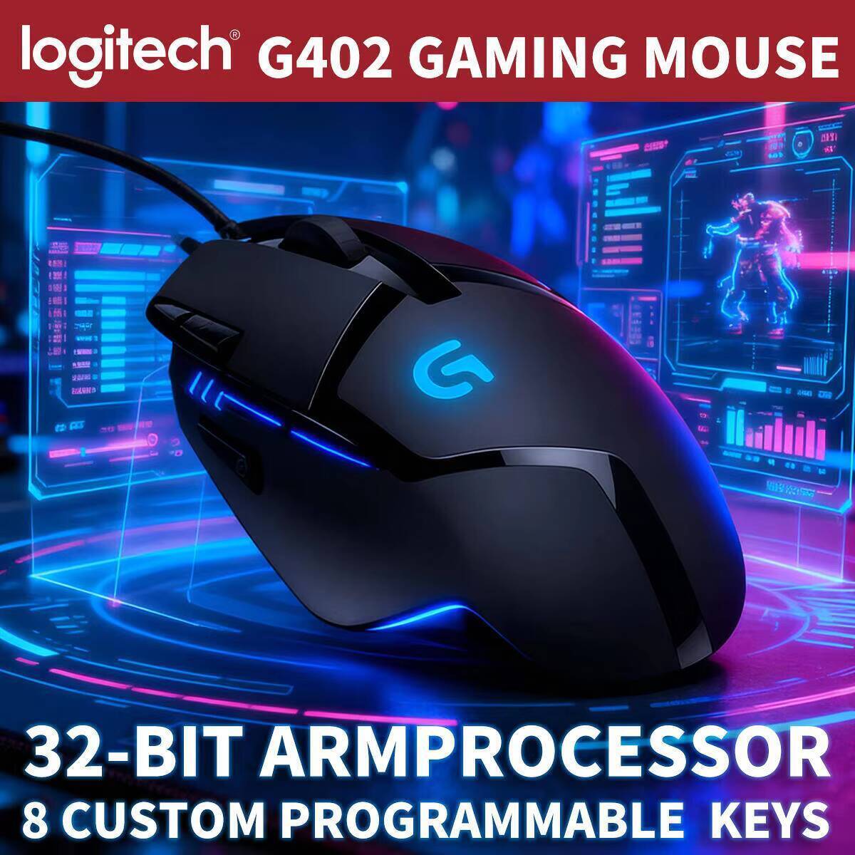 Logitech G402 Gaming Mouse Fus - Pc Gaming Logitech ulasan dan harga