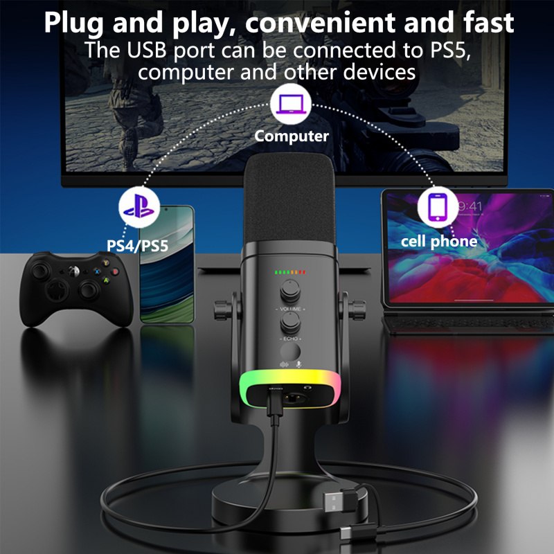 YU8 USB XLR Dynamic Microphone - Pc Gaming Youtubers ulasan dan harga