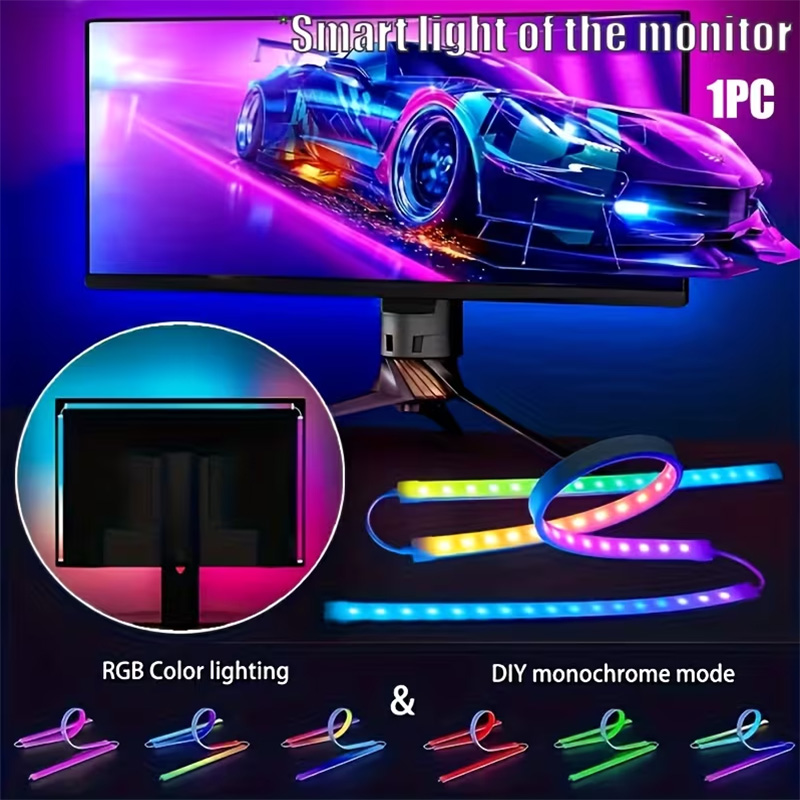 RGB Gaming Lights Strip Monito - Pc Gaming Game ulasan dan harga