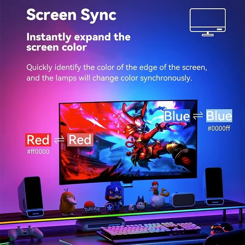 RGB Gaming Lights Strip Monito - Pc Gaming Game ulasan dan harga