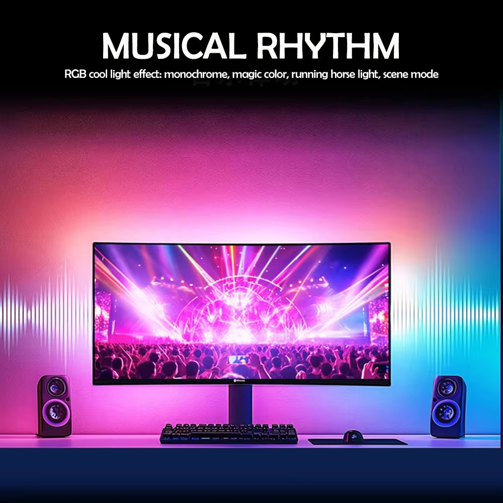 RGB Gaming Lights Strip Monito - Pc Gaming Game ulasan dan harga