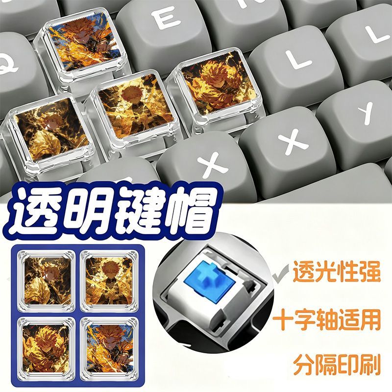 Demon Slayer Zenitsu keycap, c - Mechanical Keyboard ulasan dan harga