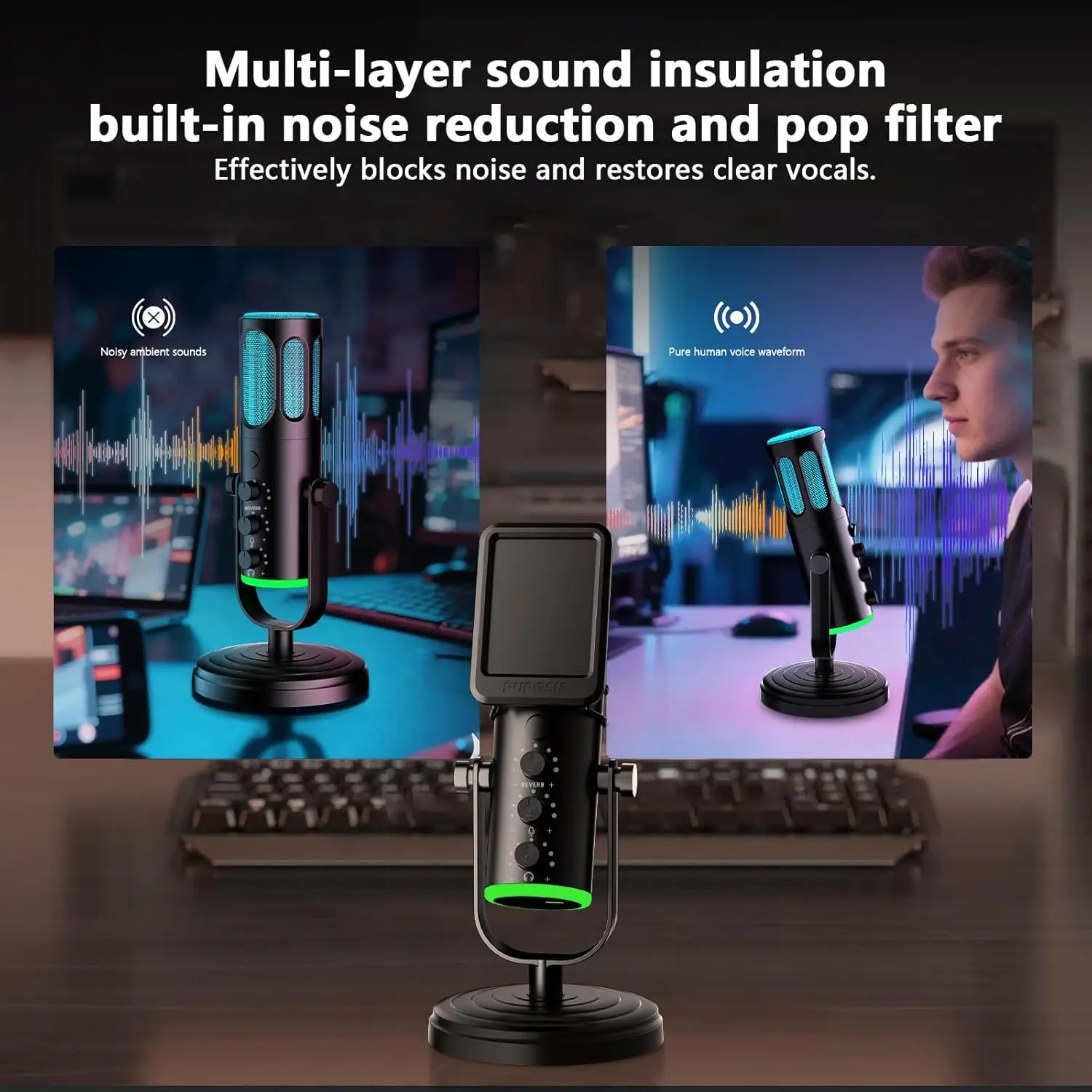 PUPGSIS USB PC Microphone, Gam - Pc Gaming Youtubers ulasan dan harga