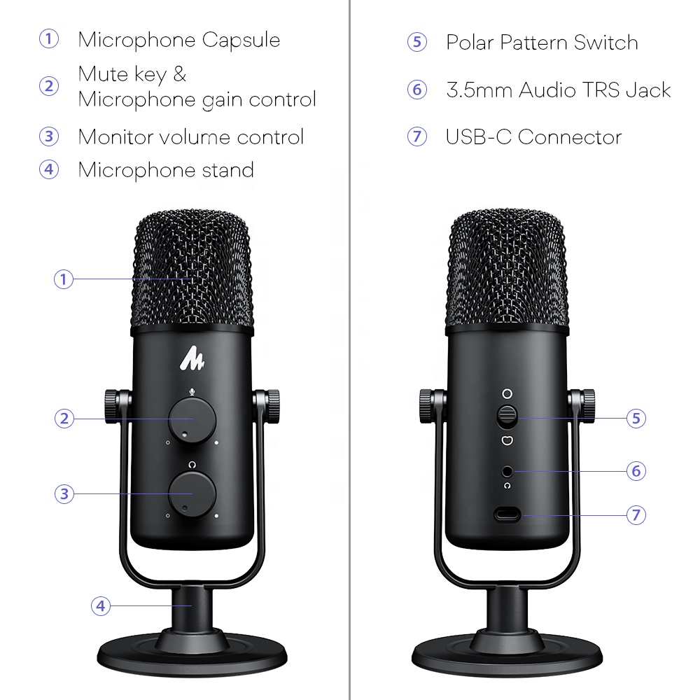 MAONO USB to Type C PC Studio  - Pc Gaming Game ulasan dan harga