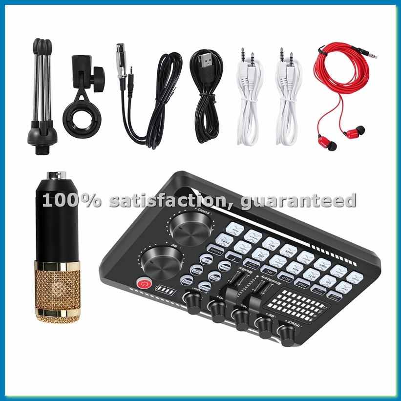 F998 Sound Card Kit,BM-800 Mic - Pc Gaming Kit ulasan dan harga