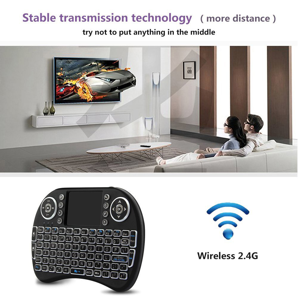 Backlit Mini Wireless Keyboard - Pc Gaming Kit ulasan dan harga